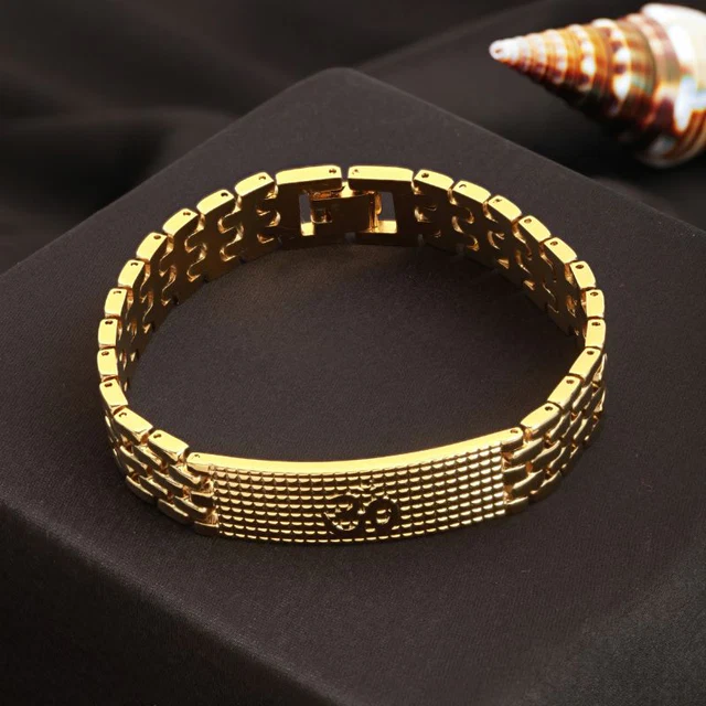 Gold Plated Sacred Grid Om Bracelet - Image 3